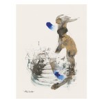 The little kid has become the King - ink painting on paper